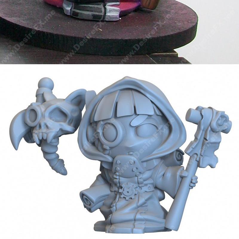 胶囊Chibi - 电脑牧师与伺服猫 - 3D打印模型|Capsule Chibi – Pc Priest Digita and Servocat – 3D Print Model