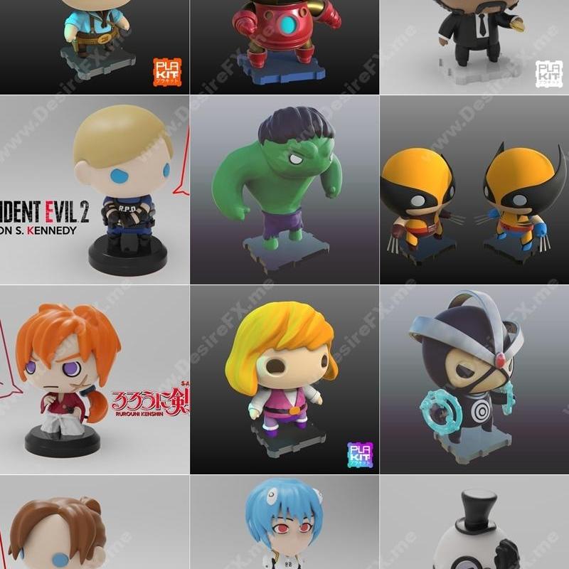 Funko 3D打印模型包：经典动漫游戏角色立体模型集|Funkos Pack – 3D Print Model STL