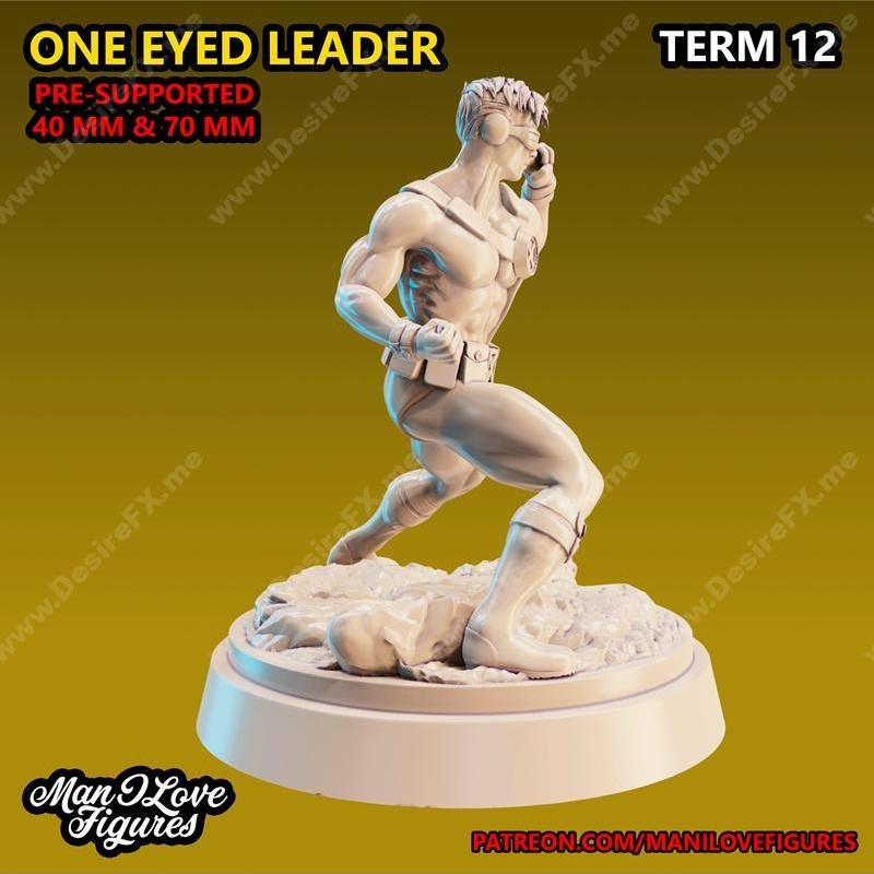 3D打印模型：眼罩领袖 Cyclops（单眼领袖）|Man – Love Figures – Cyclops (One Eyed Leader) – 3D Print Model STL