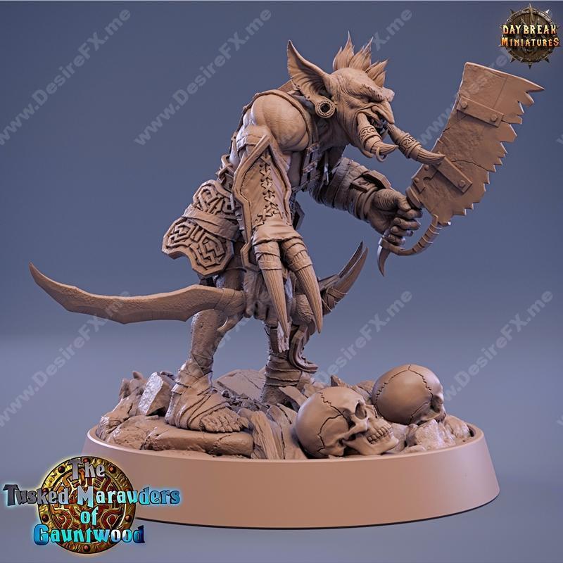 Daybreak Miniatures 旗下3D打印模型：Gajnar Grasha|Daybreak Miniatures – Gajnar Grasha – 3D Print Model STL