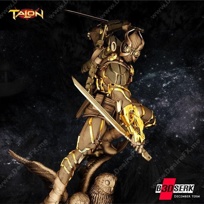 B3DSERK - 飞鹰雕塑 - 3D打印模型|B3DSERK – Talon Sculpture – 3D Print Model STL
