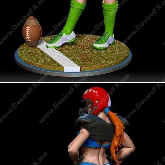 足球少女 3D打印模型|Football Girls – 3D Print Model STL