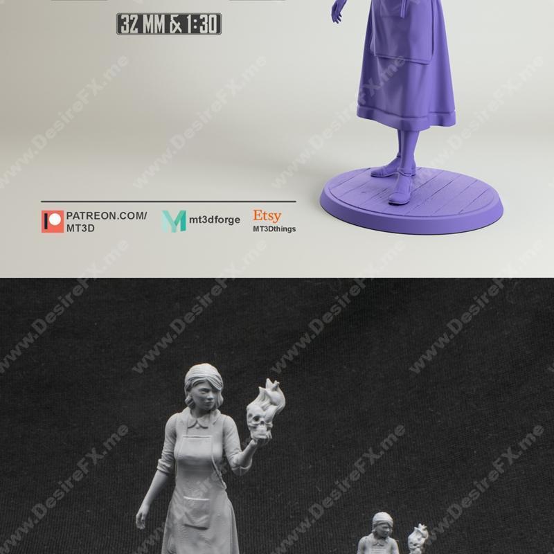 MT3D Forge - 等待者 - 3D打印模型|MT3D Forge – Waitress – 3D Print Model STL