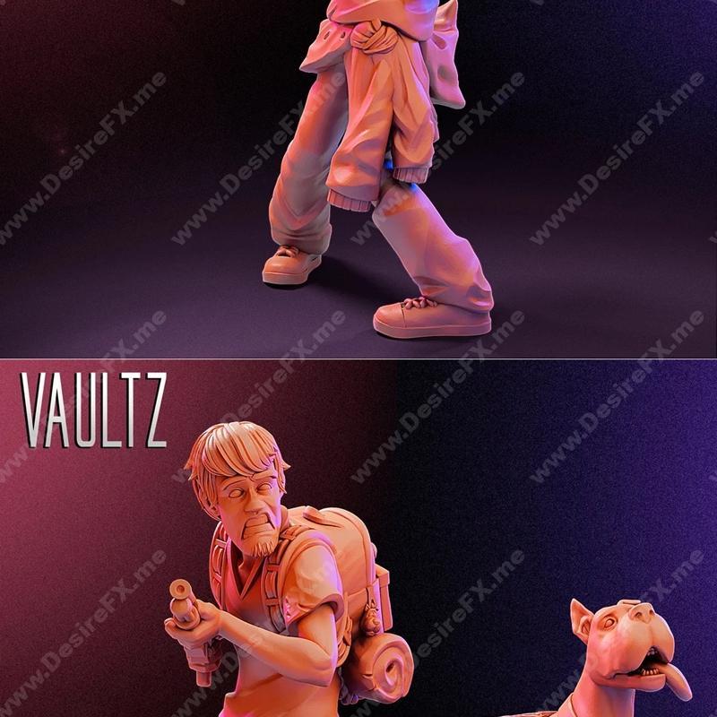 Vaultz迷你模型-苏斯丁家族生存套装-3D打印模型|Vaultz Miniatures – Scooby Gang – Survivor Pack – 3D Print Model STL