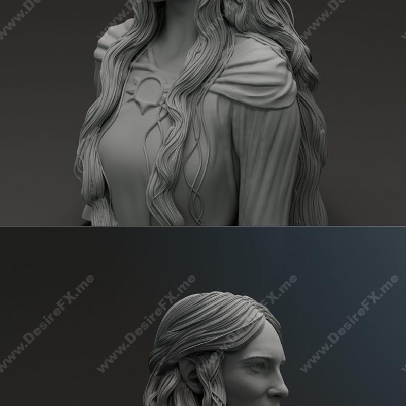 凯特·布莱肖——加拉德瑞尔——《指环王》——3D打印模型|Cate Blanchet – Galadriel – The Lord Of The RIngs – 3D Print Model STL