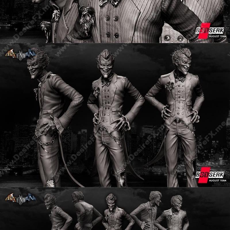 B3DSERK - 狂人雕像 - 3D打印模型|B3DSERK – Joker Statue – 3D Print Model STL