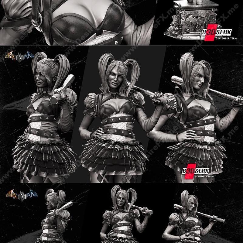 B3DSERK – 乐高哈莉·奎因 3D打印雕塑模型|B3DSERK – Harley Quinn Sculpture – 3D Print Model STL