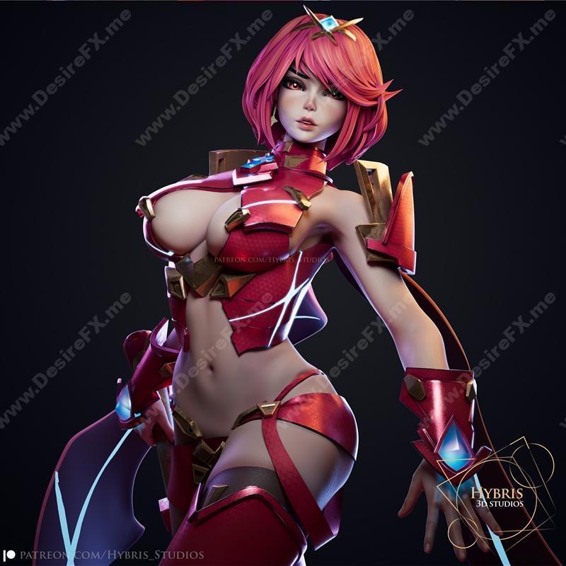 Xenoblade Chronicles 影擎 3D打印模型|Xenoblade Chronicles Pyra – Hybris Studios – 3D Print Model STL