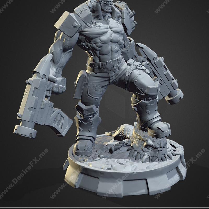 奥克赛博格 3D打印模型|Orc Cyborg – 3D Print Model STL