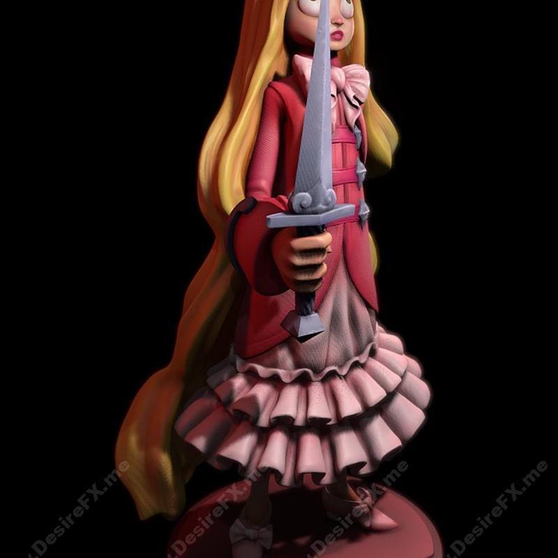 黑暗中的少女——3D打印模型|Girl in the darkness – 3D Print Model STL