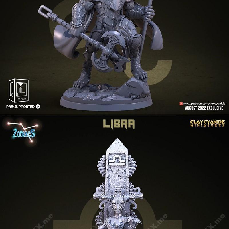 陶瓷氰化物迷你模型——西方星座3D打印模型|Clay Cyanide Miniatures – Western Zodiacs – 3D Print Model STL