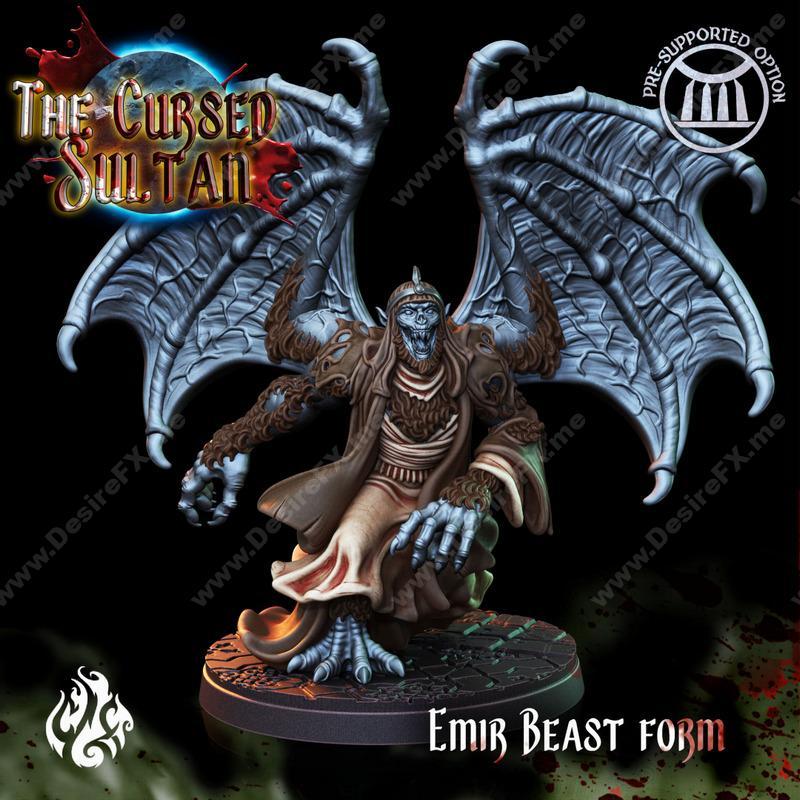 诅咒苏丹——Emir beast形态3D打印模型|The Cursed Sultan – Emir Beast Form – 3D Print Model
