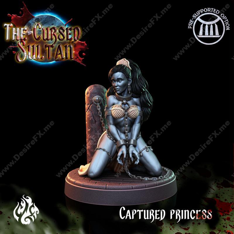 诅咒苏丹——被俘公主 3D打印模型|The Cursed Sultan – Captured Princess – 3D Print Model