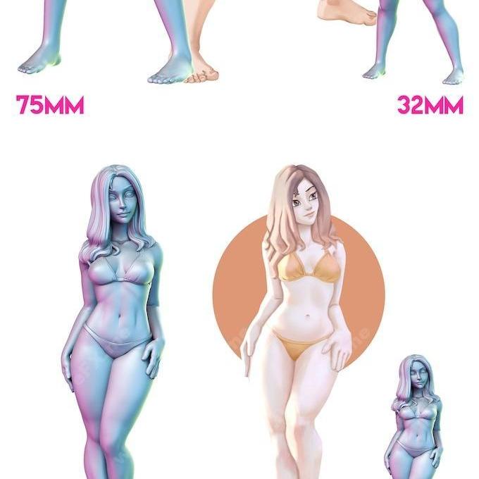 夏日时光 - 3D打印模型 - 动漫角色立体造型|Summer Time – 3D Print Model STL