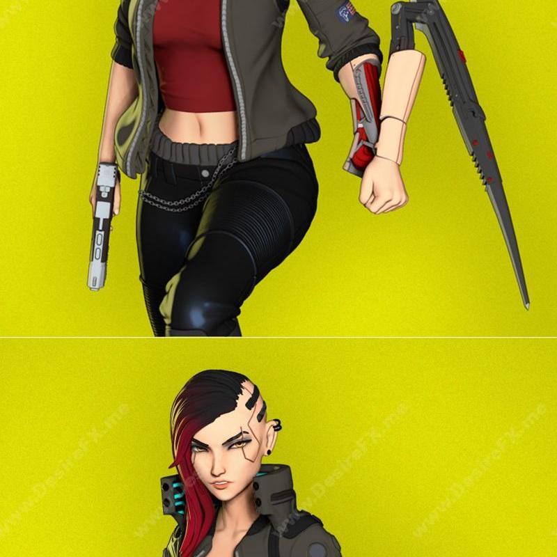 赛博朋克2077 3D打印模型|V – Cyberpunk 2077 – 3D Print Model STL