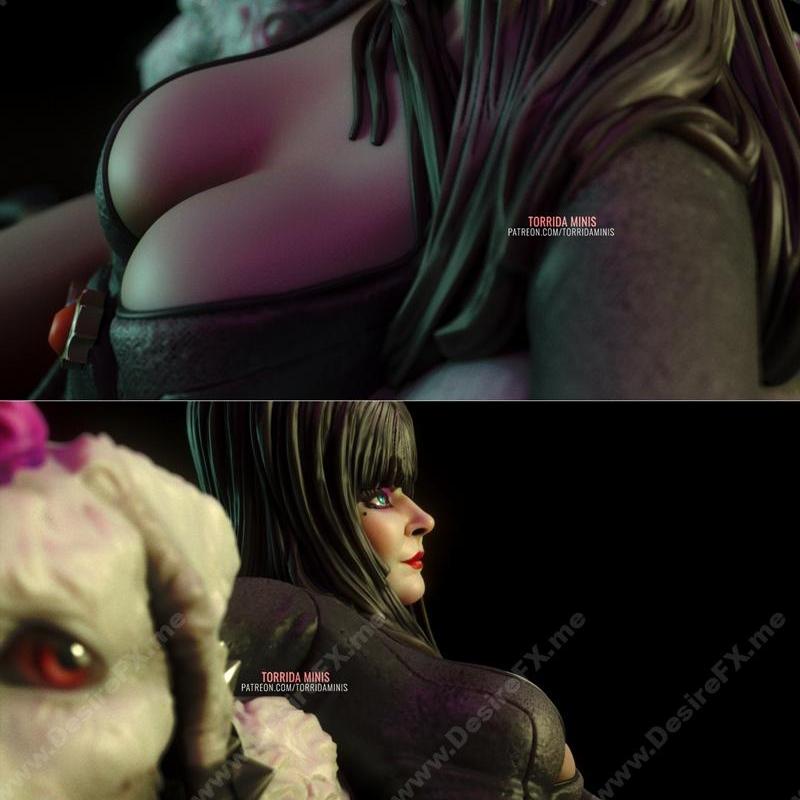 Elvira 热情迷你模型 3D打印版|Elvira – Torrida Minis – 3D Print Model STL