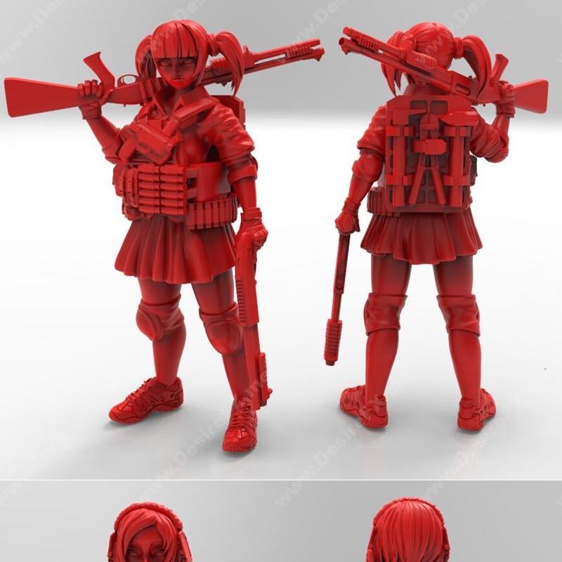Turnbase迷你模型 - 高考战术 - 3D打印模型|Turnbase Miniatures – Gakou Tactics – 3D Print Model STL