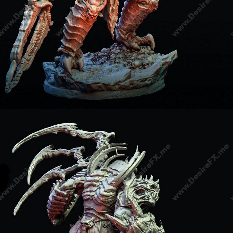 Bestiarum迷你模型：斯卡戈威胁姿态3D打印版|Bestiarum Miniatures – Scragoth Raider Pose 3 – 3D Print Model
