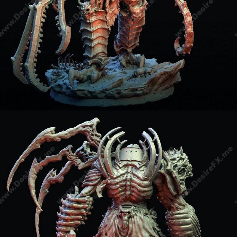 最佳生物迷你模型 - 斯卡戈斯掠夺者姿态 3D打印模型|Bestiarum Miniatures – Scragoth Raider Pose 1 – 3D Print Model