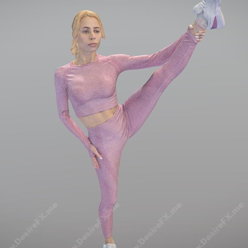 3D打印模型：美丽女性伸腿姿势|Beautiful woman stretching leg 300 – 3D Print Model STL