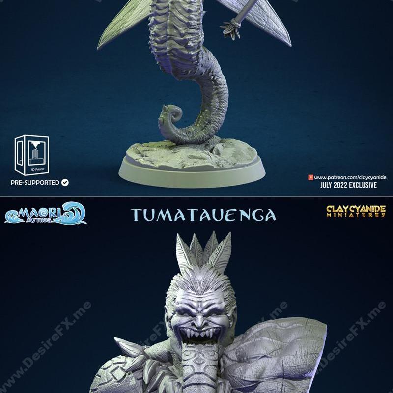孟加拉神话迷你模型——3D打印雕塑STL|Clay Cyanide Miniatures – Maori Mythos – 3D Print Model STL