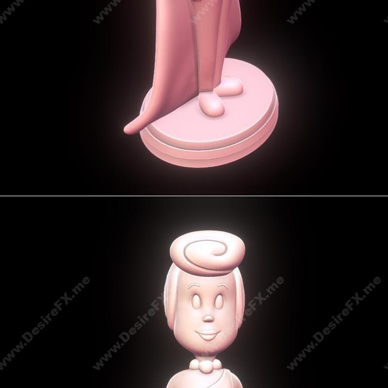 德拉克与威尔玛·弗林ston——飞天恐龙3D打印模型|Drac – Monster Mash and Wilma Flintstone – The Flintstones – 3D Print Model STL