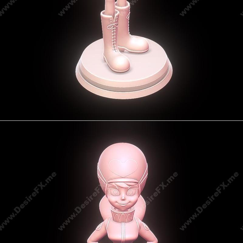 疯狂赛车：达莉娅·莫根多弗尔与佩内洛普·皮斯特波角色3D打印模型|Daria Morgendorffer and Penelope Pitstop – Wacky Races 2017 – 3D Print Model STL