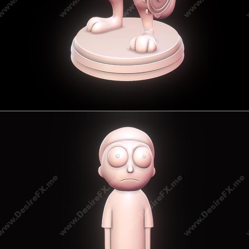 田园猫咪与巴恩yard的莫蒂·史密斯——3D打印模型|Tambourine Cat – Barnyard and Morty Smith – 3D Print Model STL