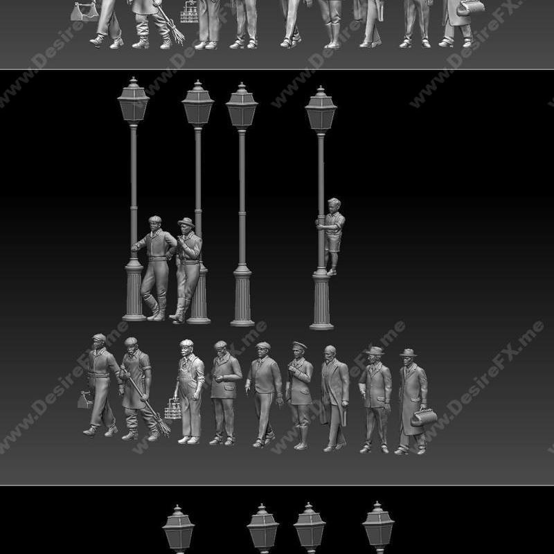 城镇居民 - 3D打印模型|Townpeople – 3D Print Model STL