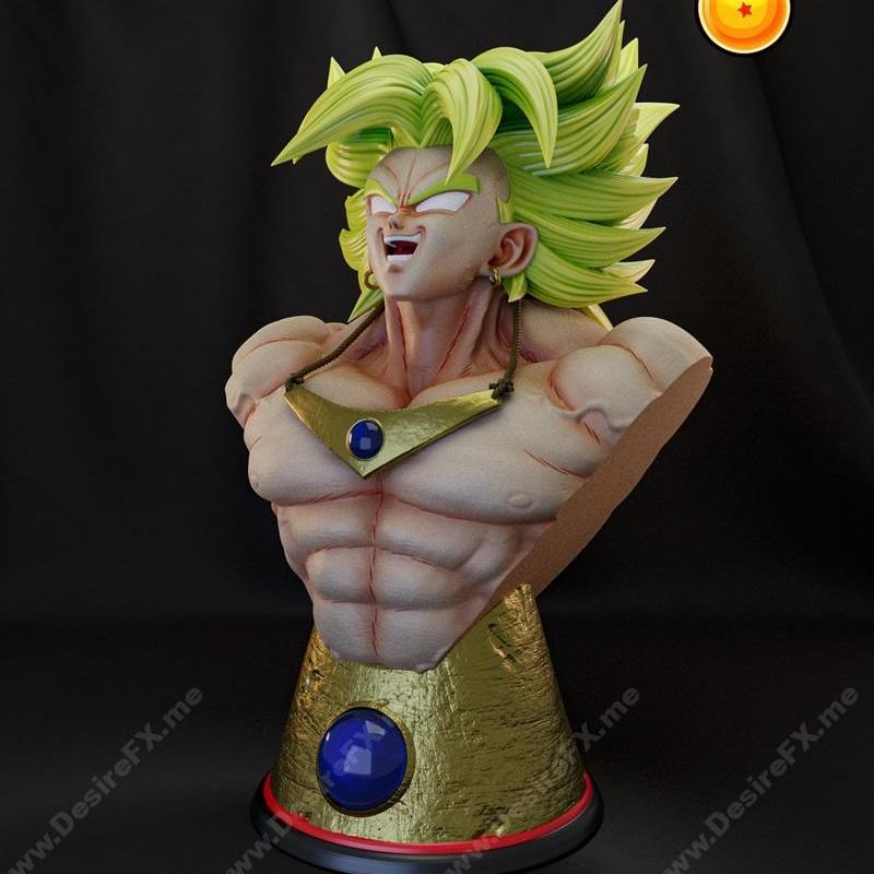 布罗利 3D打印模型 STL|Broly Bust Lucas Perez – 3D Print Model STL