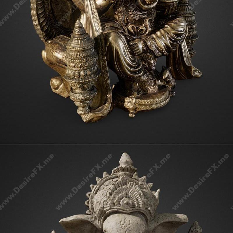 史诗迦南与迦南石——3D打印模型|Epic Ganesha and Ganesha Stone – 3D Print Model STL