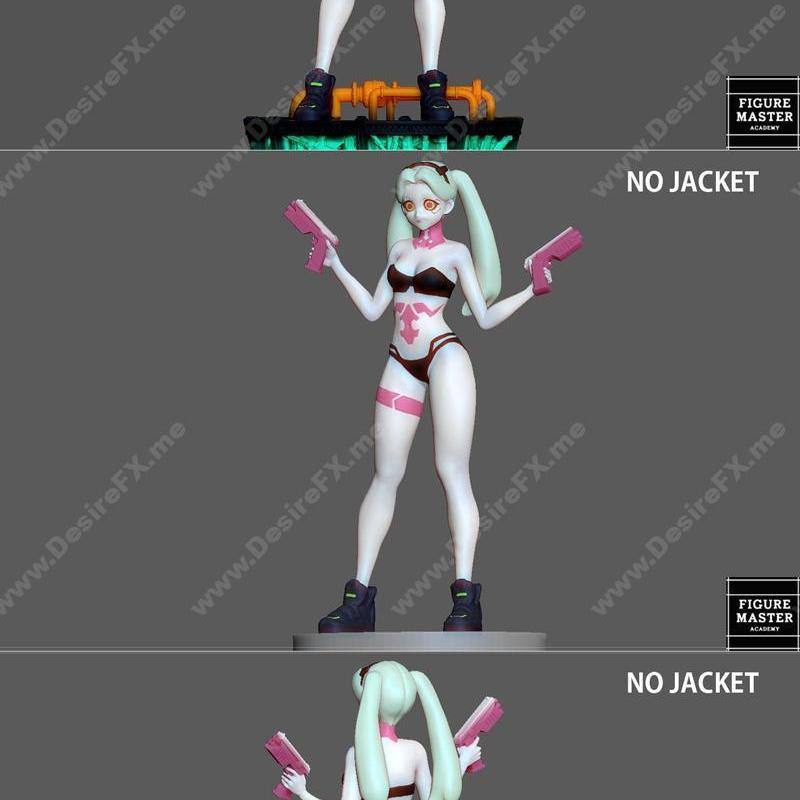 赛博朋克边缘行者2077动漫女孩3D打印模型|Rebecca Cyberpunk Edgerunners 2077 Anime Girl Character – 3D Print Model STL