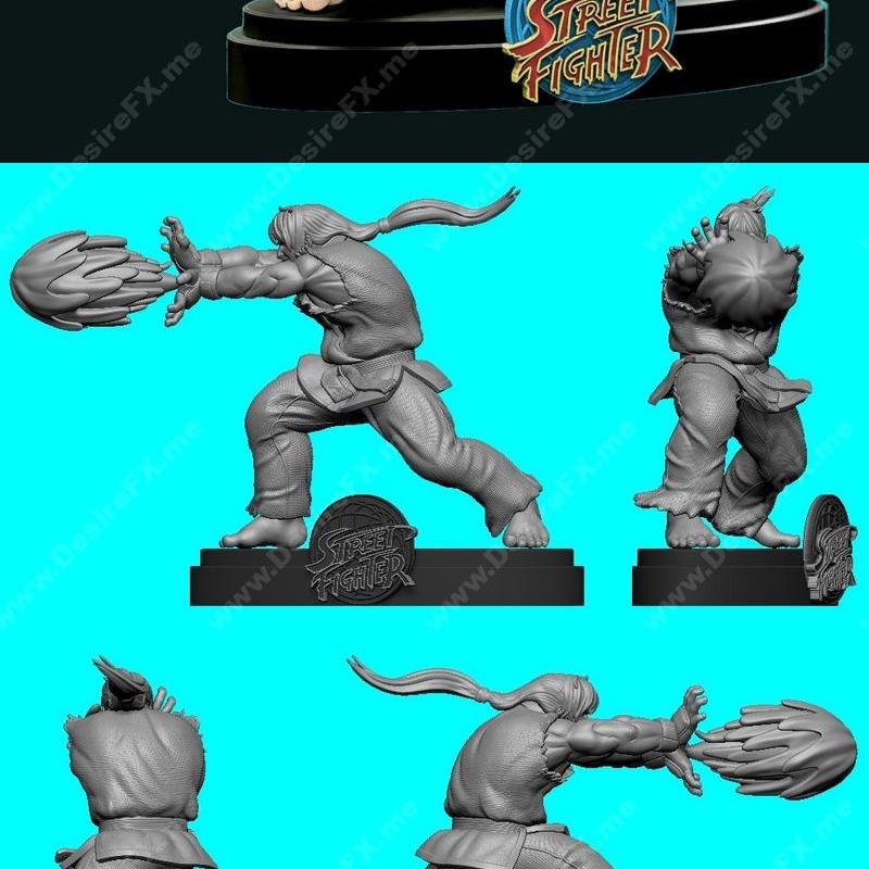 街霸 KEN 3D打印模型|Street Fighter – Ken – 3D Print Model