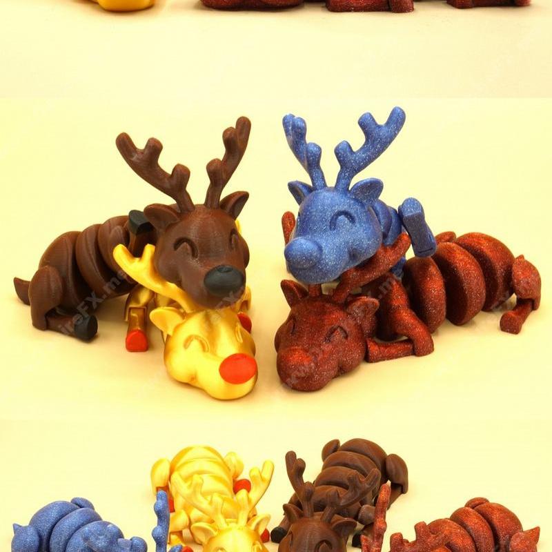 懒惰的驯鹿——3D打印模型|Lazy Reindeer – 3D Print Model