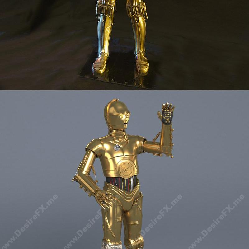C3PO 3D打印模型包（完整版）|C3PO – Did3D FullPack – 3D Print Model STL