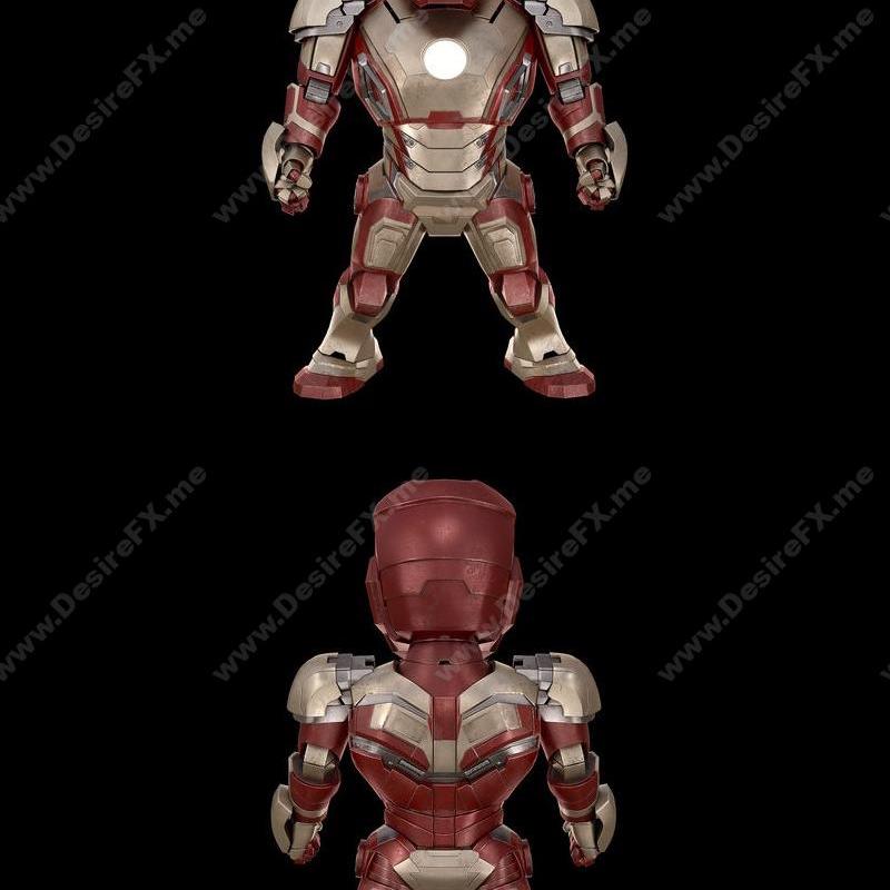 钢铁侠Chibi 3D打印模型|Iron Man Chibi – 3D Print Model