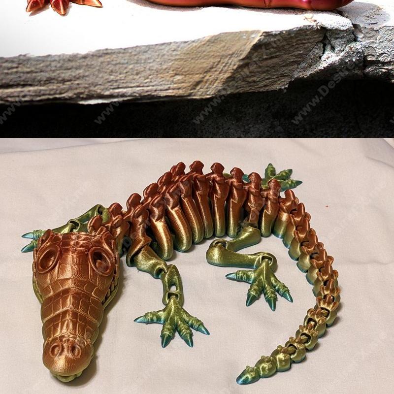 灵活鳄鱼——3D打印模型|Flexi Crocodile – 3D Print Model