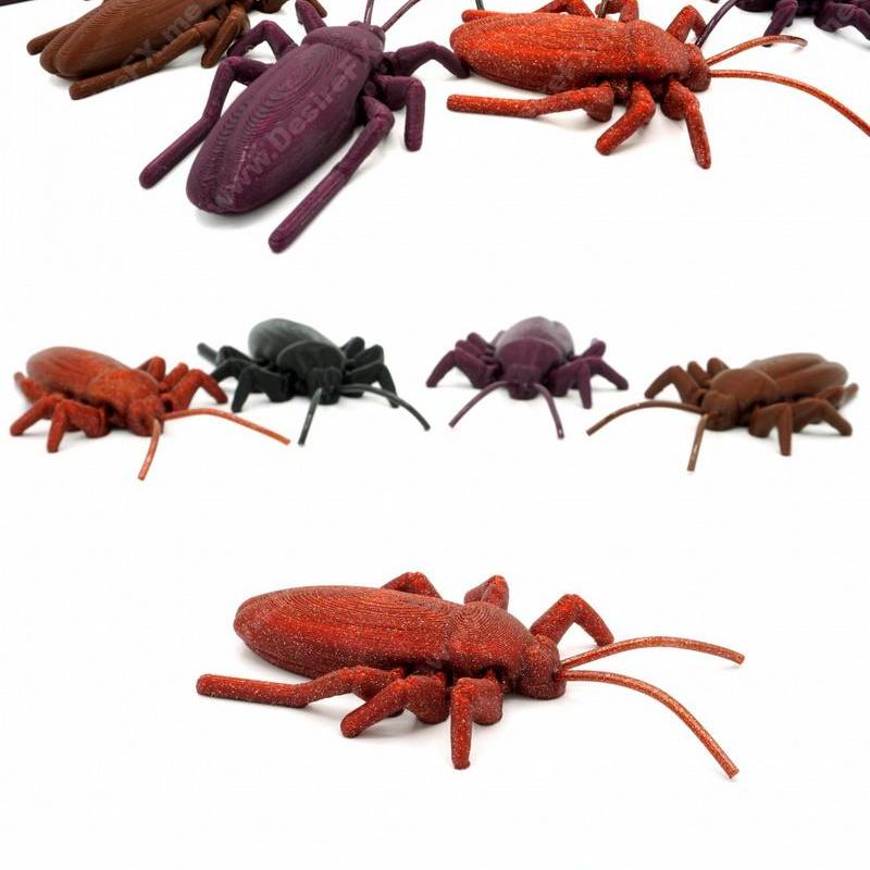 可打印的机械虫子模型——来自动漫游戏中的拟态昆虫角色|Articulated Roach – 3D Print Model