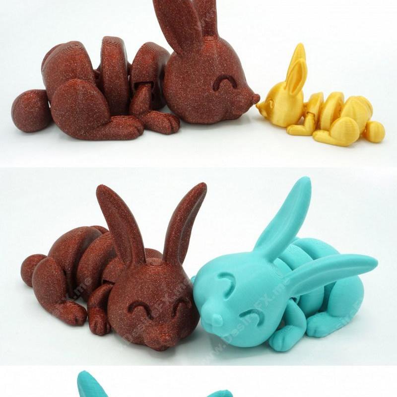 可打印兔兔模型|Articulated Bunny – 3D Print Model