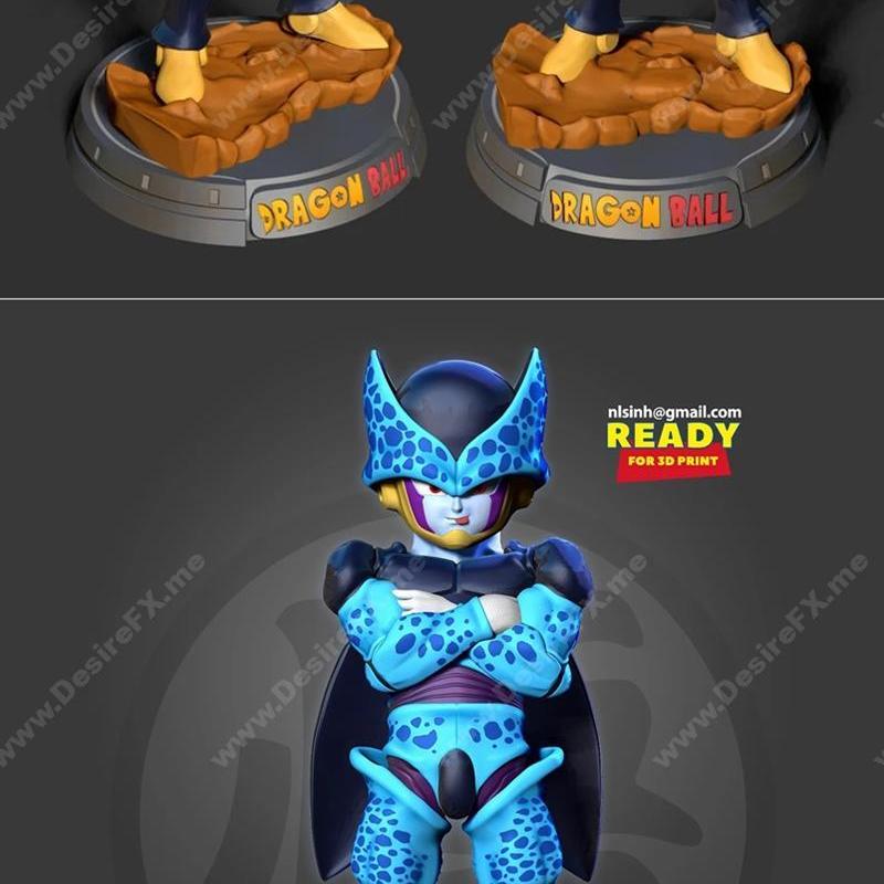 龙珠3D打印模型|Cell JR – Dragon Ball Fanart – 3D Print Model STL