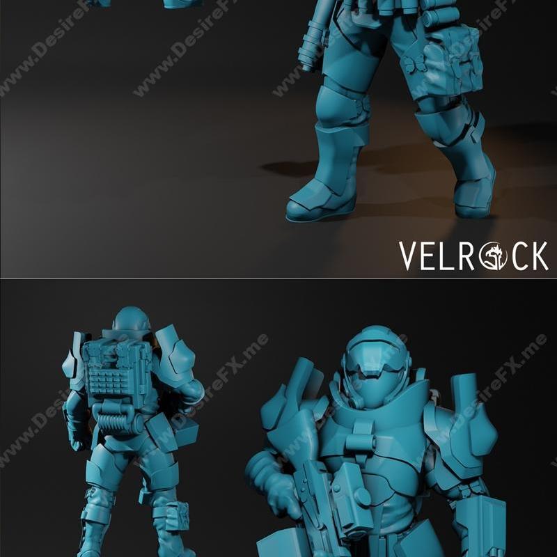 Velrock Art - 暴风卫士重装兵与近战特工 3D打印模型|Velrock Art – Tempest Guardsman Heavy and CQC – 3D Print Model STL
