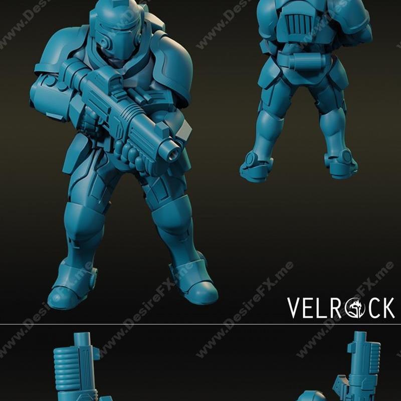 Velrock Art - 海洋风暴基础单元 3D打印模型|Velrock Art – Tempest Marine Basic Unit – 3D Print Model STL