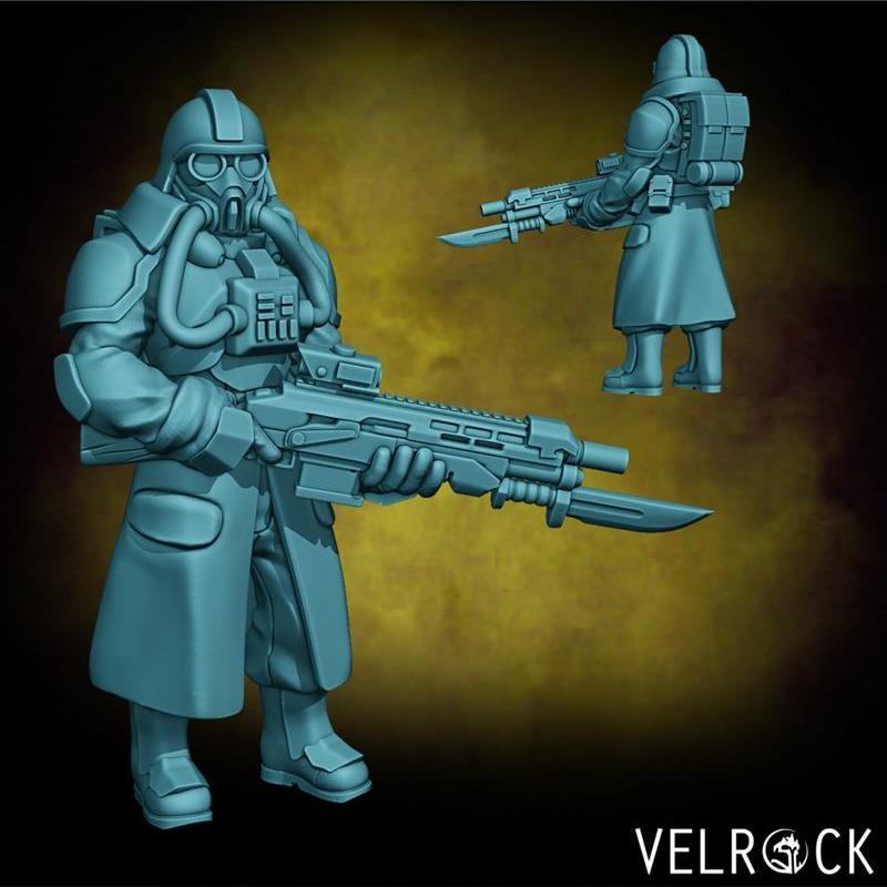 Velrock Art - 暴风雨守卫兵堑壕兵 3D打印模型|Velrock Art – Tempest Guardsmen Trenchers 1-2 and Mudrunner – 3D Print Model STL