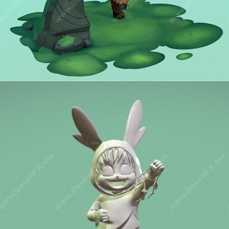 三只眼与英雄：我的英雄学院伊祖库·米迪亚亚3D打印模型|Centaur Viking (Baldi Konijn) and Izuku Midoriya – Boku no Hero Academia – 3D Print Model STL