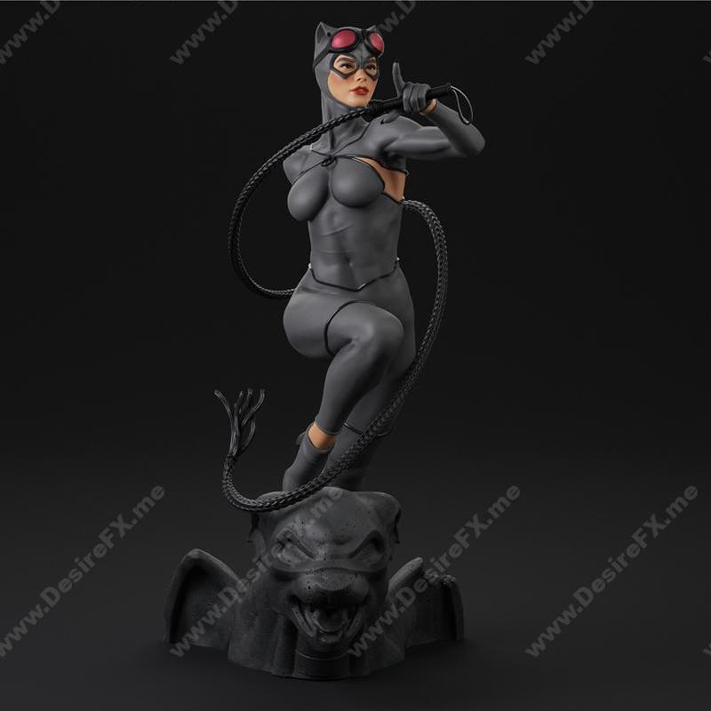 猫娘，喉咙——3D打印模型|Mulher-Gato, Gargula – 3D Print Model STL