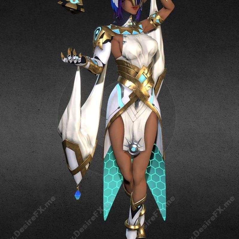 赛博朋克古埃及少女 3D打印模型|Cyberpunk-Ancient Egypt Girl – 3D Print Model STL