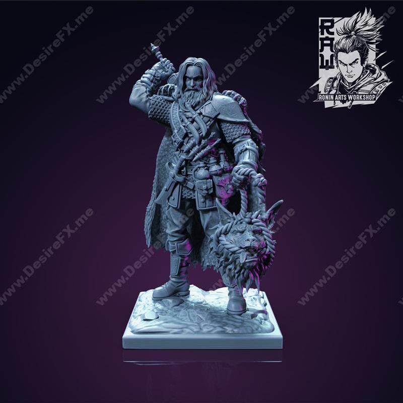 Wilku战士——动作与闲暇姿态的3D打印模型|Wilku The Fighter – Action and Idle Pose Hero – 3D Print Model STL