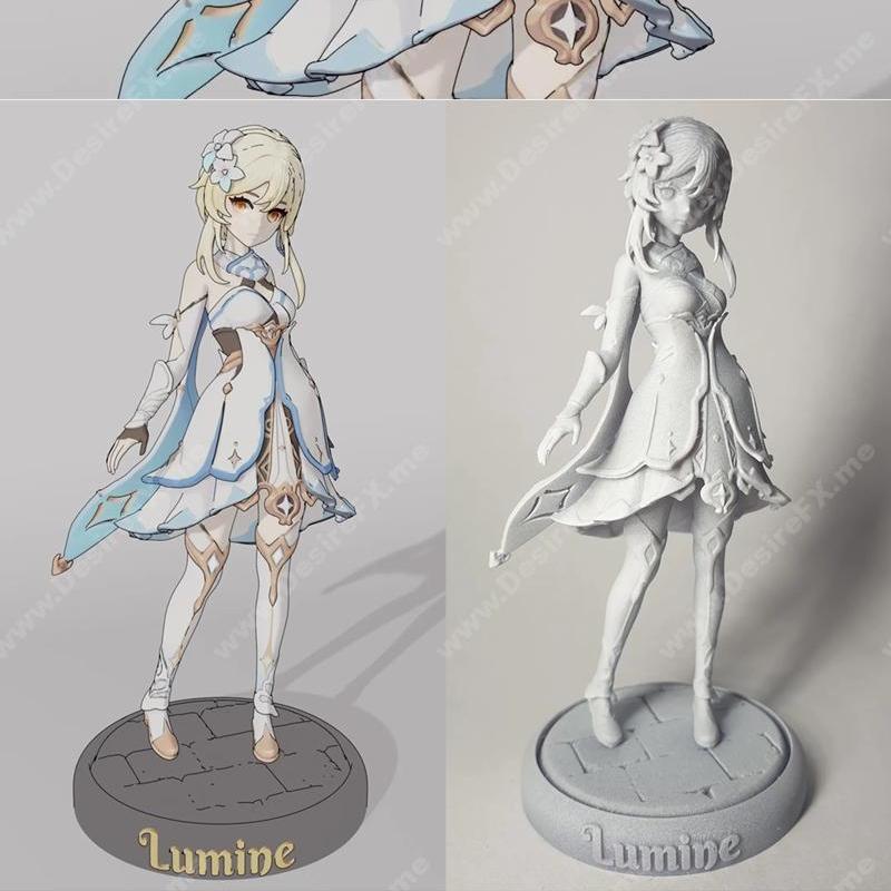 光之诗——原神—— Lumine 3D打印模型|Lumine – Genshin Impact – 3D Print Model STL