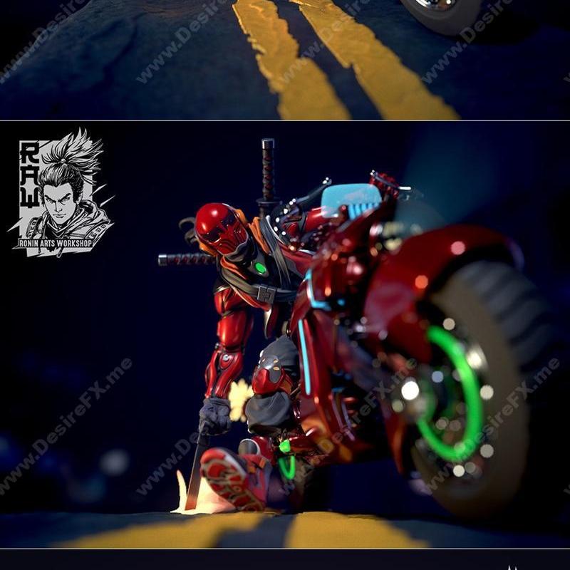 赛博朋克骑车手塔克斯 3D打印模型|Cyberpunk BikerTakeshi – 3D Print Model STL
