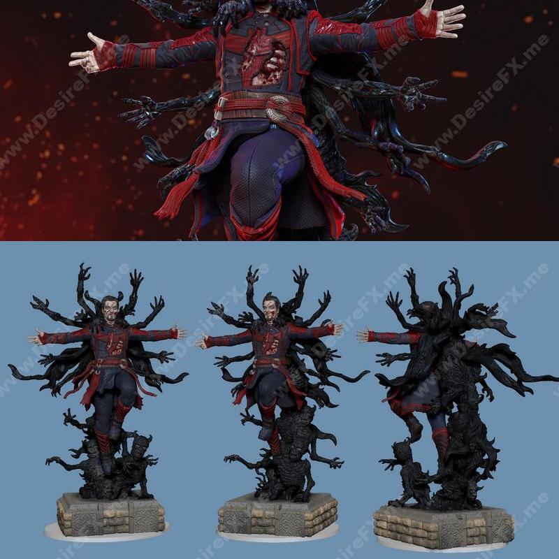 奇异博士僵尸版 3D打印模型|Zombie Doctor Strange – MARVEL – 3D Print Model STL